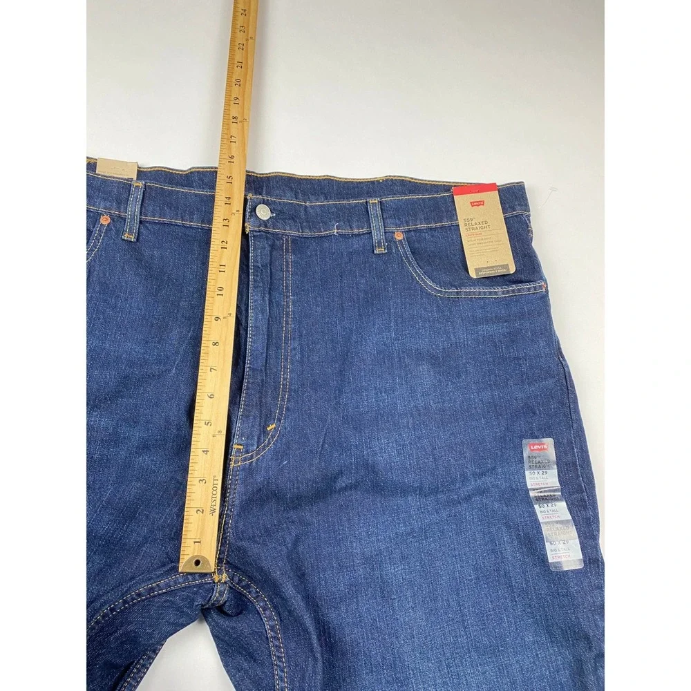 NWT Levi's 559 Relaxed Straight Fit Jeans Mens 50 x‎ 29 Blue Big&Tall